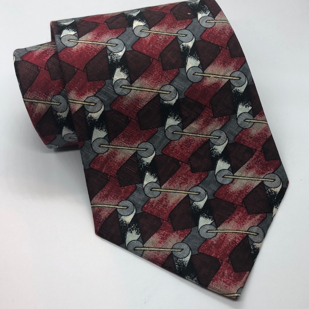 Martin Wong, Napa, Ca Silk Artsy Tie